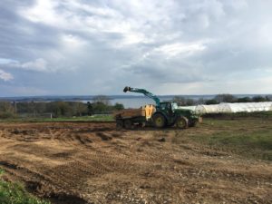 Terrassement pour multichapelle – Laser pour équerrage